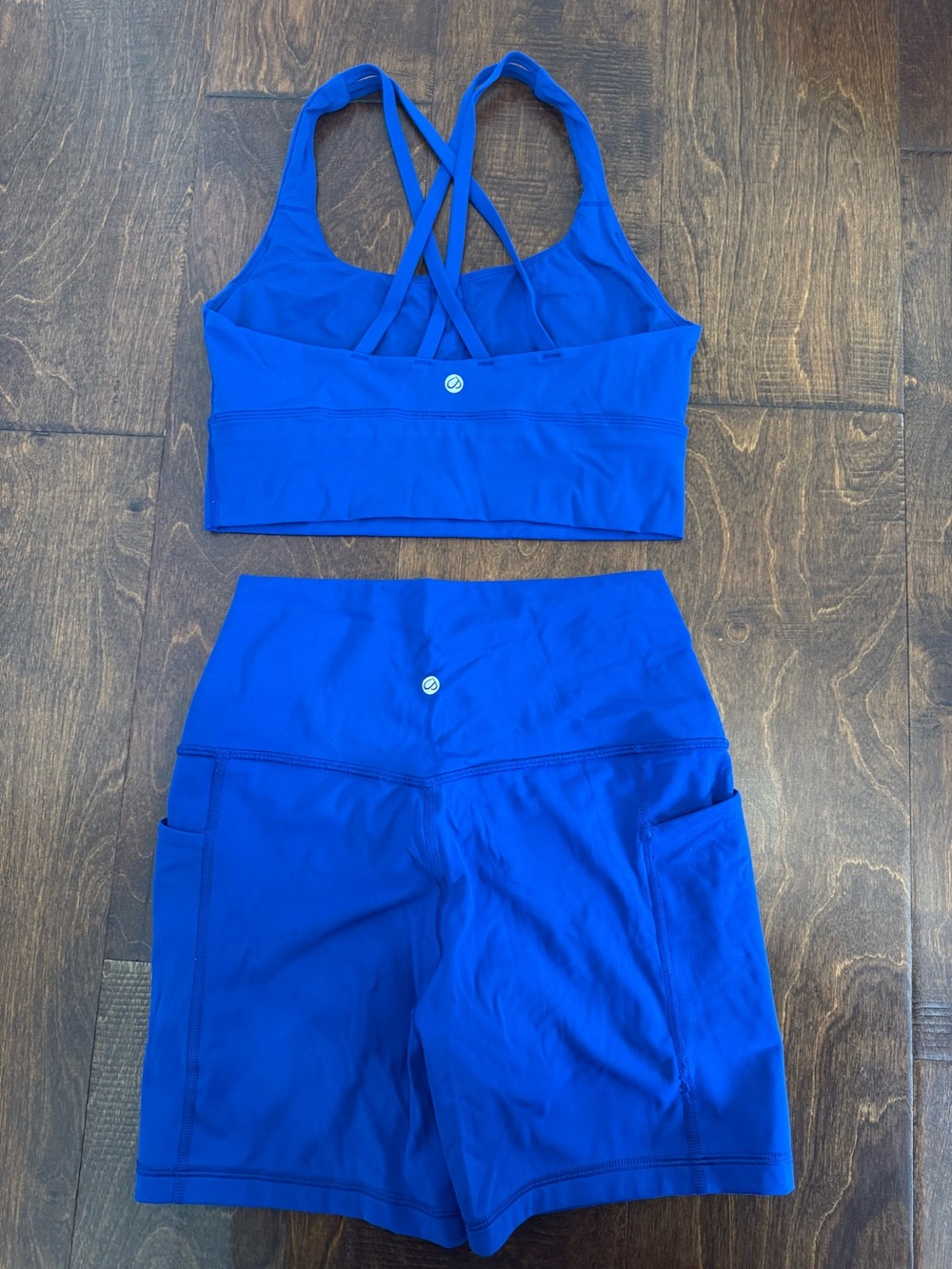 CRZ Yoga matching set in Waves Blue